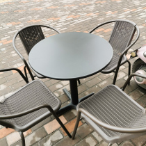 Far-lush net red outdoor table and chairs patio waterproof sunscreen open balcony small table and chairs outdoor leisure tea table and chairs combination