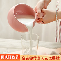 Ceramic small milk pot single handle non-stick boiled hot milk Net Red Children Baby baby food supplement pot household mini casserole