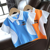Baby turned polo shirt Child summer short sleeve T-shirt boy pure cotton summer fit half sleeve blouse Korean version 1632