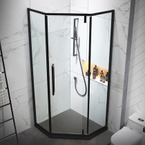 Diamond shower room partition bathroom dry and wet separated glass flat door bathroom bathroom folding door screen