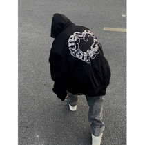 Sanjati Crane new cloth embroidered BAO WEN jacket national tide casual loose men and women with Street