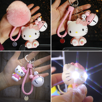 New creative cartoon car key chain chain female kitty cat couple bag pendant cute birthday gift