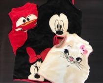 Export day single autumn and winter coral velvet thickened cartoon McQueen Mi q M n childrens vest