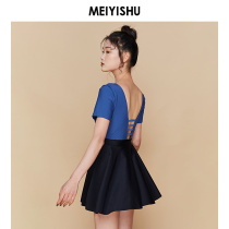 Conjoined swimsuit womens 2022 new fashion spa South Korea ins wind small breasts swimsuit conservative shade to be thin