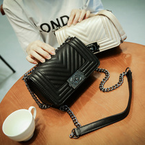 ins Super fire small bag female 2020 New Tide Korean version shoulder shoulder bag chain bag lock small square bag
