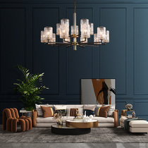 All copper post-modern light luxury living room chandelier simple high-end restaurant chandelier 2021 new bedroom crystal lighting