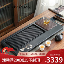 TOUCH MISS household electric Wood tea tray light luxury modern Chinese tray kung fu tea set drainage simple tea table
