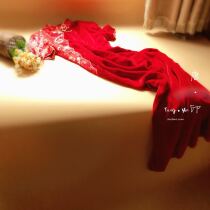 Chinese Classical Real Silk Velvet Lady Short Sleeve Long Qipao to celebrate the Chinese red real silk brocade mosaic