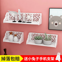 Background wall decoration frame wall hanging non-hole creative shelf carved wall shelf art creative lattice bookshelf