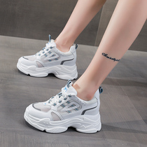 Thick-soled dad shoes ins tide female 2021 new summer wild inside increased net red casual breathable sneakers explosive