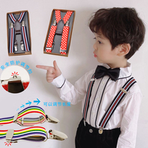  Korean version of the childrens strap clip baby sling belt Spring and autumn boys and girls four clip strap Korean sling clip