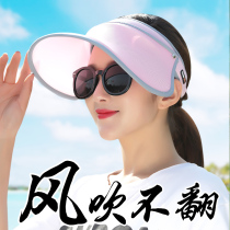 Summer sun hat female sun protection UV sun hat parent-child cover face summer cycling outing empty top hat