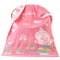 Beijing high-end cotton three-layer gauze bath towel adult children towel gauze cover baby gauze mushroom bath towel