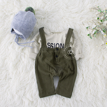 100 days boys and childrens photography clothing big hair ball hat Korean plain oil painting style photo clothing