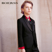 BOERSS childrens suit suit flower boy dress middle child Boy small suit jacket piano performance suit