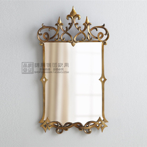 American fine carving soft decoration decorative mirror fireplace mirror dressing mirror dining side mirror hall wall hanging mirror toilet mirror