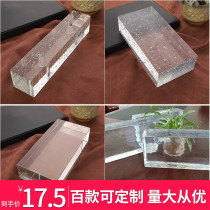 Factory direct glass brick Crystal brick bubble transparent square partition wall outdoor bar landscape wall support customization