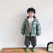 Crooked girl Korean childrens clothing foreign fashion fashion down jacket warm Korean childrens baby bread jacket thick