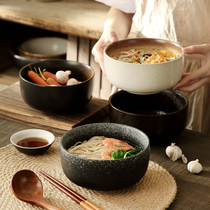 Creative student instant noodles wrist Japanese large ramen bowl ceramic bowl millet porridge bowl noodle bowl beef soup noodle bowl