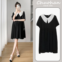 Pregnant woman summer dress new one-piece dress Summer short sleeves Loose Big Code Small Subblouse Superior Pregnant Woman Skirt Summer