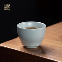 Lowe Ru kiln tea cup ceramic antique tea cup kung fu tea set individual single Cup Open piece can raise tea bowl Master Cup