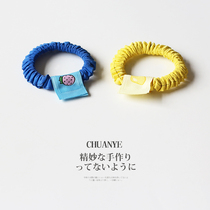 Sichuan wild candy color leather band female tie head Japanese Korean girl cute hair rope net red New High bullet head rope Hairband advanced