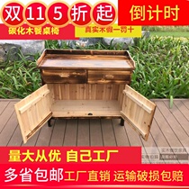 Private dining side cabinet anti-corrosion hotel porch lockers factory direct charcoal wood furniture carbon burning wine cabinet special offer