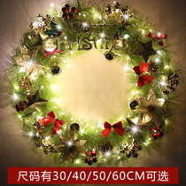Christmas decorations wreath 30 40 50 60cm shopping mall window creative luminous door hanging pendant ornaments