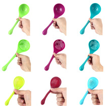 Loch Ness monster spoon Soup colander filter Three-piece tea filter Long handle vertical water monster plastic spoon dinosaur