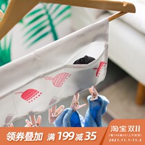 Pattern portable storage fabric hanger clip foldable travel clothes bathroom hanger