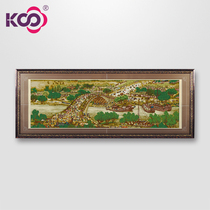 KS cross stitch 2021 thread embroidery new living room 2 meters 5 large Qingming Shanghe map bustling version of national treasure