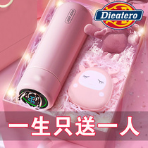 Thermos cup female display temperature cup gift custom lettering Drinking reminder Smart water cup Send girlfriend gift