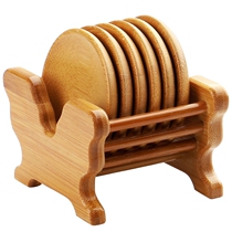 Teacup cushion saucer set of Chinese bamboo kung fu tea coaster creative thick coaster insulation teacup