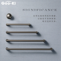 Georgi cabinet handle Modern simple Nordic cabinet matte Gray single hole drawer wardrobe door handle