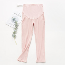 Pregnant woman Home pants All cotton Tottos Sleeping Pants Spring Autumn Season Casual Pants Outside Wearing Big Code Fat MM Loose 200 catty 4XL