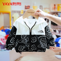 Duck Duck boy coat spring and autumn clothes 2021 new baby clothes foreign style children coat baby baby girl baby baby girl