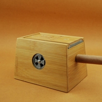 Double-column two-hole handheld thickened bamboo moxibustion box moxibustion with moxibustion with moxibustion device Ai-box moxibustion apparatus