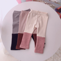 Girls leggings 2019 new spring and autumn cotton pants autumn stitching children autumn women baby wear Foreign style