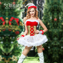 Christmas lingerie passion suit uniform pure cos maid dress bed seduction small chest hot Secretary