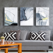 Nordic modern simple oil painting Abstract mural Living room triptych Sofa wall background painting Decorative painting Hotel hanging painting