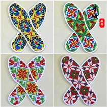 (Buy 3 get 1) Cross-stitch insole wholesale sweat-absorbing thin semi-finished products hand-embroidered soft breathable cotton cloth