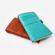 Independent pioneer French custom travel portable retro hand account notebook four-color optional Nanjing Pioneer Bookstore