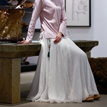 Buddha Laughing Yuan Chinese Women's Summer New Blast Skirt Improved Chinese Style chiffon skirt A- line Skirt