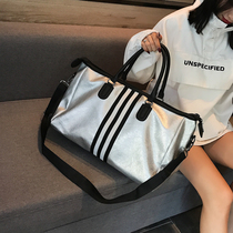 Tide Card Mesh Red Short Travel Bag Women Hand Large Capacity Luggage Bag Waterproof Containing Bag Sports Fitness Package Bag