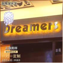 Fine work wire drawing stainless steel led backlight word luminous character making stainless steel word door head sign luminous character making