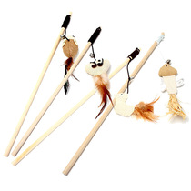 Cat Toys Elastic Wooden poles Cat Sticks Cat bells Interactive toys Wooden Cat poles Cat balls Cat toys