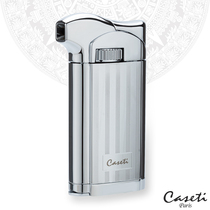Caseti France Caseti Light chrome body oblique fire inflatable pipe lighter Personality creative gift igniter