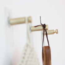 Nordic style creative hook Wall decoration door back clothes hook Pure copper coat hook Bedroom kitchen nail-free copper hook