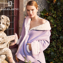 LizaCheng auspicious velvet series can wear thick flannel cashmere pajamas womens winter top LL00033