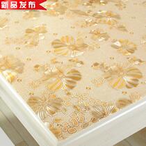 Customized pvc table cloth waterproof semi-transparent soft glass plastic tablecloth mat oil-proof tea table tablecloth